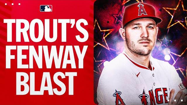 Mike trout sends one 454 feet at fenway park Mike trout sends one 454 feet at fenway park