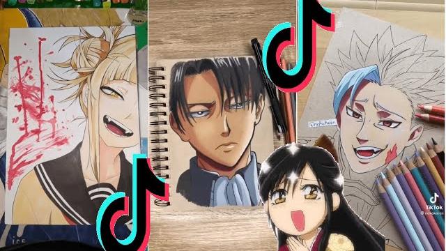 Amazing anime drawing on tik tok || tik tok compilation Amazing anime drawing on tik tok || tik tok compilation