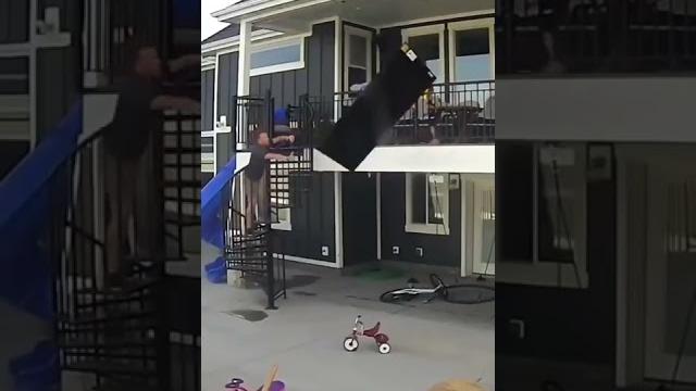 Accidental slip .. child fun Accidental slip .. child fun