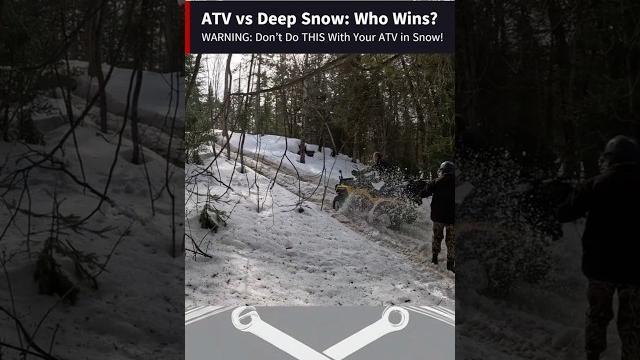 Deep snow + warm weather = epic fail!️ broken winches, atv gets stuck bad in melting snow! Deep snow + warm weather = epic fail!️ broken winches, atv gets stuck bad in melting snow!