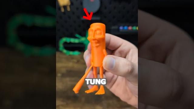 I 3d printed tung tung sahur italian brainrot #meme #3dprinting I 3d printed tung tung sahur italian brainrot #meme #3dprinting