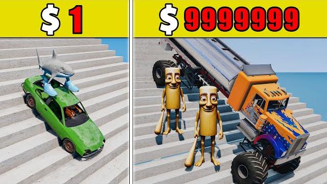 $1 vs $1,000,000丨cars vs vs roller coaster bridge vs italian brainrot #66 - beamng.drive challenge $1 vs $1,000,000丨cars vs vs roller coaster bridge vs italian brainrot #66 - beamng.drive challenge