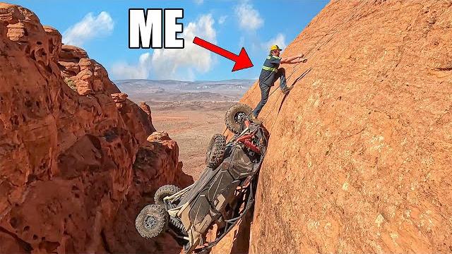 They launched off a cliff… driver lucky to be alive! They launched off a cliff… driver lucky to be alive!