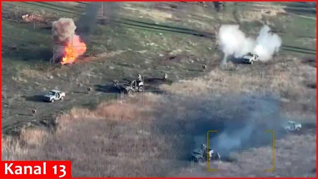 Fighters of “azov” regiment open fire at russian soldiers who were launching attack with their cars Fighters of “azov” regiment open fire at russian soldiers who were launching attack with their cars