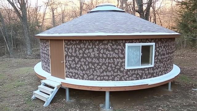 Old man builds japanese round cabin and adds a container workshop | start to finish by @bochi-hut Old man builds japanese round cabin and adds a container workshop | start to finish by @bochi-hut