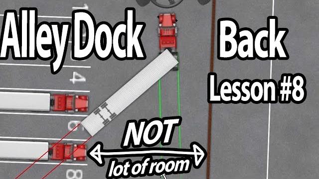 Trucking lesson 8 - alley dock not a lot of room Trucking lesson 8 - alley dock not a lot of room