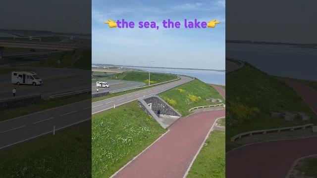 Afsluitdijk dam, can you tell the lake is below the sea level? #netherlands #europe #dutch Afsluitdijk dam, can you tell the lake is below the sea level? #netherlands #europe #dutch