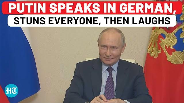 On cam: putin speaks in german in meeting, stuns everyone, then laughs - watch what happened| russia On cam: putin speaks in german in meeting, stuns everyone, then laughs - watch what happened| russia
