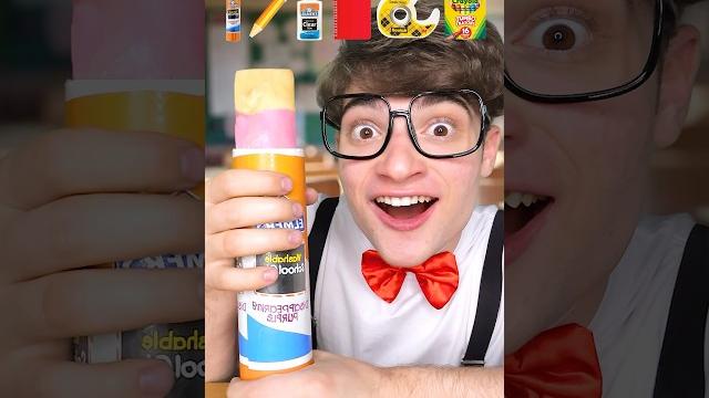 Giant edible school supplies asmr!? Giant edible school supplies asmr!?