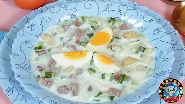 Окрошка с редькой на йогурте Окрошка с редькой на йогурте