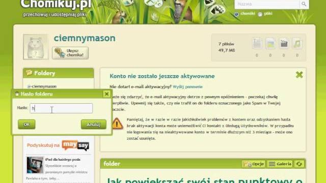 Jak zdobyć 200 pkt za darmo chomikuj.pl Jak zdobyć 200 pkt za darmo chomikuj.pl