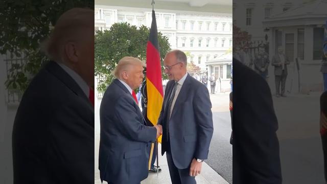President donald j trump welcoming the new chancellor of germany this morning at the white house! President donald j trump welcoming the new chancellor of germany this morning at the white house!