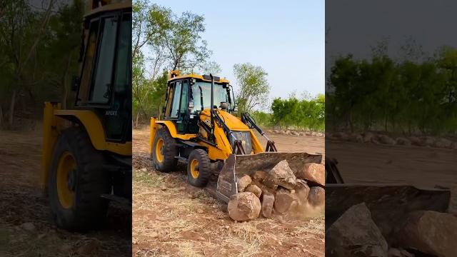 Stone collect jcb backhoe loader #shorts #jcb #short Stone collect jcb backhoe loader #shorts #jcb #short