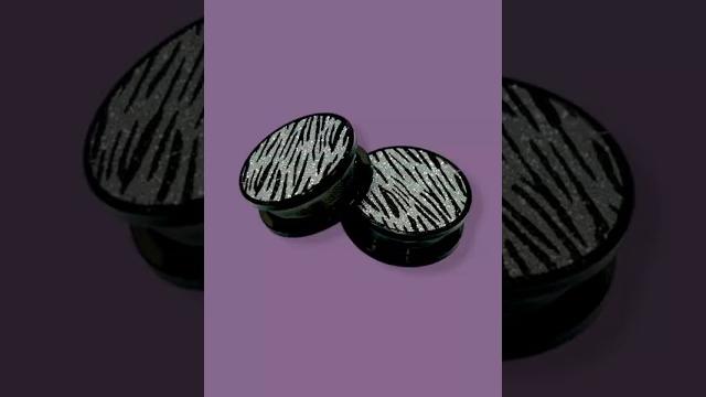 Sugar dust zebra screw-fit ear plugs Sugar dust zebra screw-fit ear plugs
