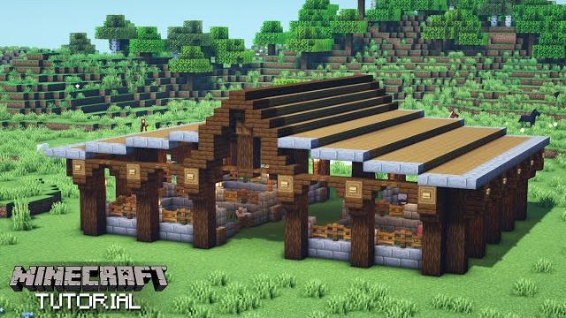 Minecraft: animal barn tutorial (how to build) Minecraft: animal barn tutorial (how to build)