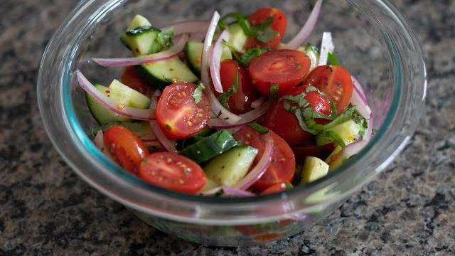 Tomato cucumber onion salad Tomato cucumber onion salad