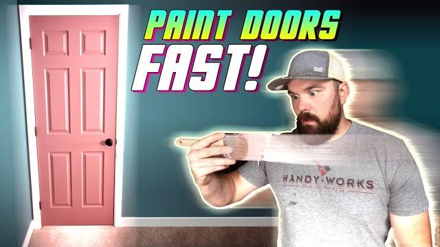 The fastest way to paint a door with a brush The fastest way to paint a door with a brush