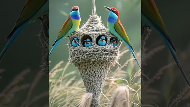 Beautiful birds build a beautiful nest Beautiful birds build a beautiful nest