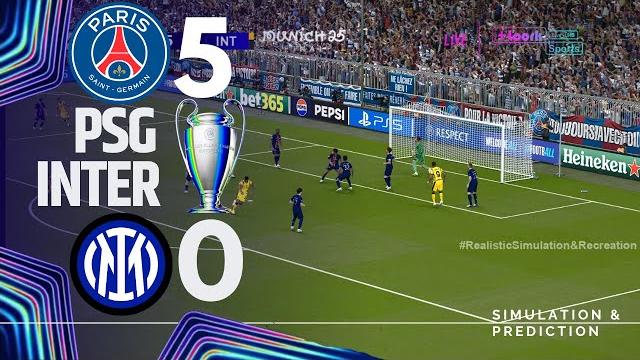 Paris saint-germain 5-0 inter highlights uefa champions league 24/25 simulation/recreation Paris saint-germain 5-0 inter highlights uefa champions league 24/25 simulation/recreation