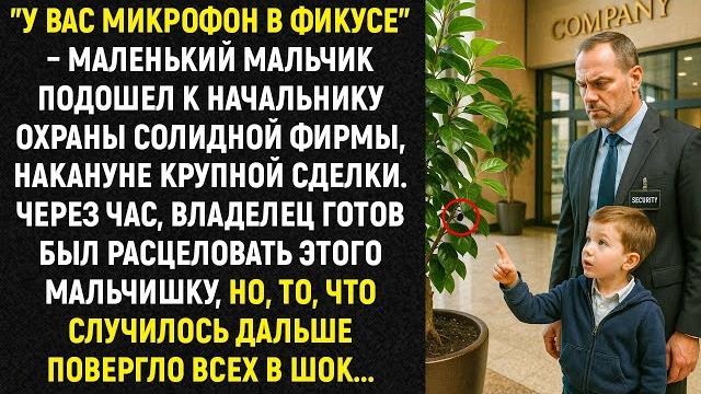 "у вас микрофон в фикусе" – маленький мальчик подошел к начальнику охраны, накануне крупной сделки.. "у вас микрофон в фикусе" – маленький мальчик подошел к начальнику охраны, накануне крупной сделки..