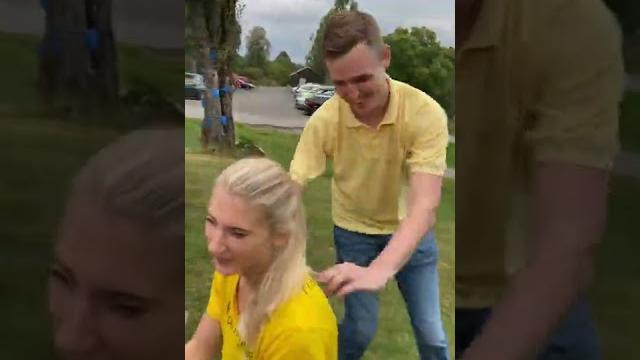 Girl asks for a napkin, so guy rips the shirt off of another person to give it to her! #shorts Girl asks for a napkin, so guy rips the shirt off of another person to give it to her! #shorts