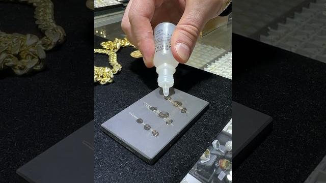 Testing gold jewelry at traxnyc #shorts Testing gold jewelry at traxnyc #shorts