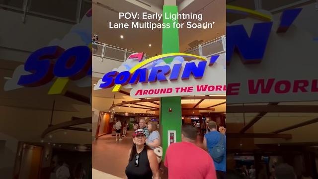 Pov: early return time lightning lane multi pass return time at soarin at #wdw epcot #disney #epcot Pov: early return time lightning lane multi pass return time at soarin at #wdw epcot #disney #epcot