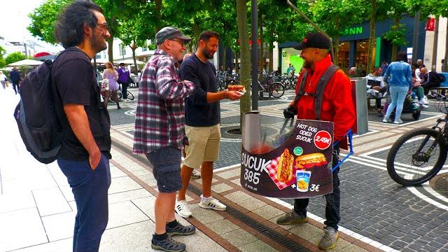 The hot dog grill master | street food frankfurt germany The hot dog grill master | street food frankfurt germany