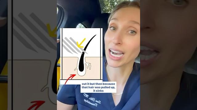 Omg! this is why you get ingrown hairs when you shave. Omg! this is why you get ingrown hairs when you shave.