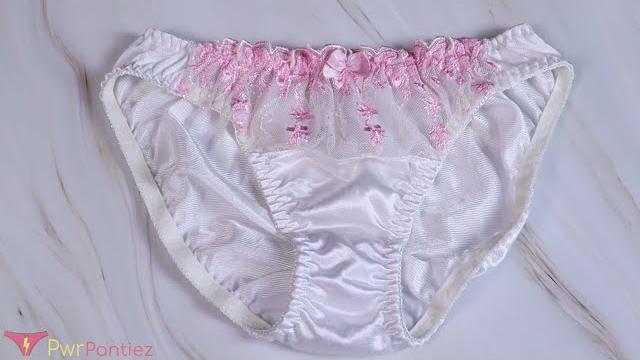 White panties with pink lace White panties with pink lace