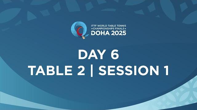 Live! | t2 | day 6 | ittf world table tennis championships finals doha 2025 | session 1 Live! | t2 | day 6 | ittf world table tennis championships finals doha 2025 | session 1