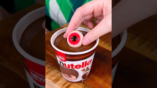 How to make the best chocolate ice cream with gummy candy eye, for dad?️| chefkoudy How to make the best chocolate ice cream with gummy candy eye, for dad?️| chefkoudy