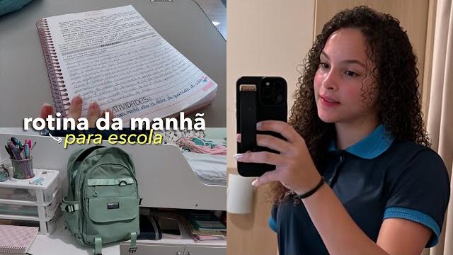 Minha rotina da manhã para a escola ️ Minha rotina da manhã para a escola ️