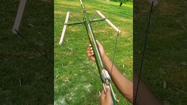 Bamboo creations with bow & slingshots #bamboo #diy Bamboo creations with bow & slingshots #bamboo #diy