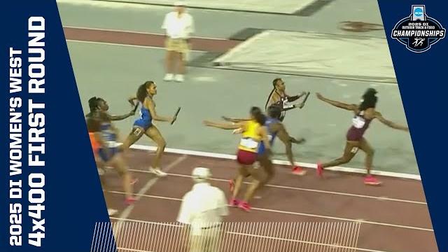 All west women's first round 4x400 meter relays from 2025 ncaa outdoor track and field championships All west women's first round 4x400 meter relays from 2025 ncaa outdoor track and field championships