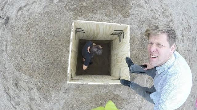 Underground beach hut build Underground beach hut build