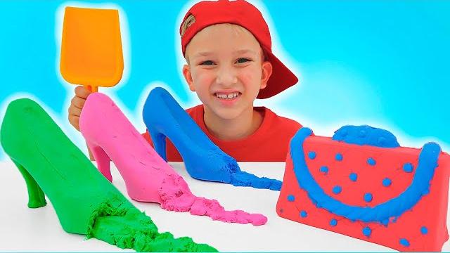 Vlad and niki pretend play with kinetic sand Vlad and niki pretend play with kinetic sand