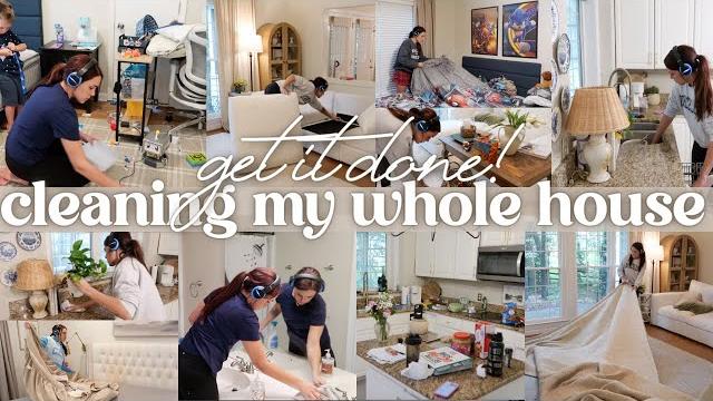 All day clean with me | whole house cleaning motivation + stay at home mom cleaning routine 2025! All day clean with me | whole house cleaning motivation + stay at home mom cleaning routine 2025!