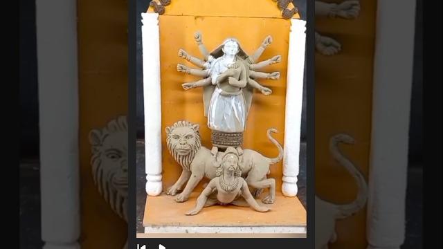 How to make a small durga idol with clay | step-by-step durga idol making tutorial#durga #art #diy How to make a small durga idol with clay | step-by-step durga idol making tutorial#durga #art #diy