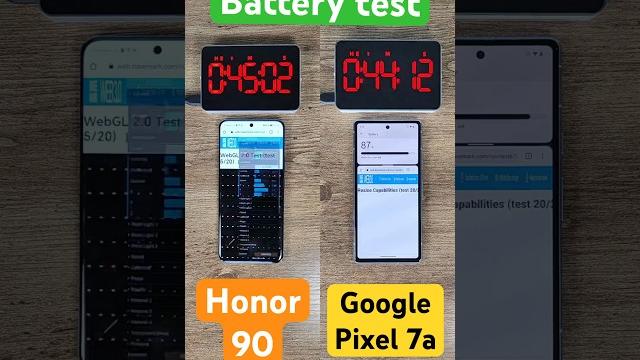 Honor 90 vs google pixel 7a: battery showdown! Honor 90 vs google pixel 7a: battery showdown!