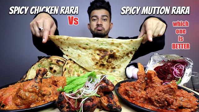 Spicy mutton rara vs chicken rara with harissa murgh tikka, butter naan, hari mirch paratha mukbang. Spicy mutton rara vs chicken rara with harissa murgh tikka, butter naan, hari mirch paratha mukbang.