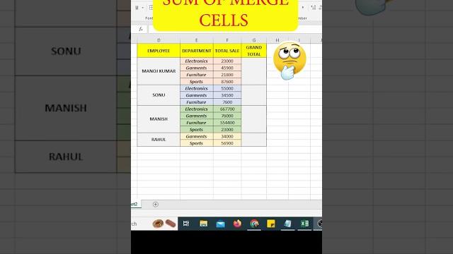 How to sum merge cells in excel | #exceltips,#interviewquestions,#dataentry,#viral,#excel How to sum merge cells in excel | #exceltips,#interviewquestions,#dataentry,#viral,#excel