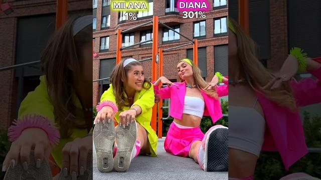 Omg who is more flexible: milana or diana?️ #shorts #short Omg who is more flexible: milana or diana?️ #shorts #short