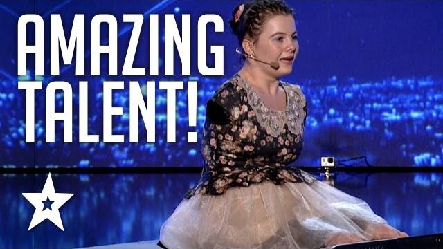 Girl with no arms sings & plays piano with her feet | romania's got talent | got talent global Girl with no arms sings & plays piano with her feet | romania's got talent | got talent global