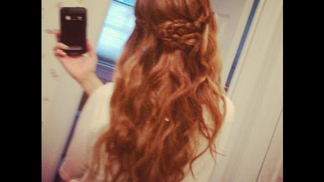 Half up braided summer waves Half up braided summer waves