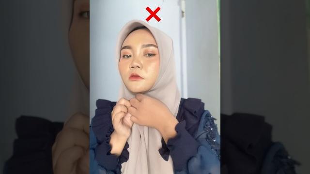 Tips hijab untuk wajah bulat #tutorialhijab Tips hijab untuk wajah bulat #tutorialhijab