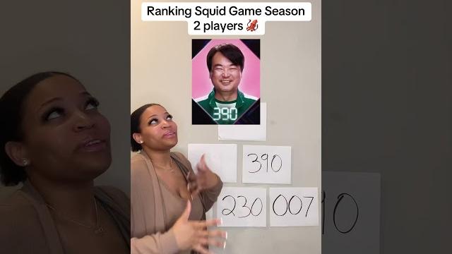 Ranking squid game season 2 players #shorts Ranking squid game season 2 players #shorts