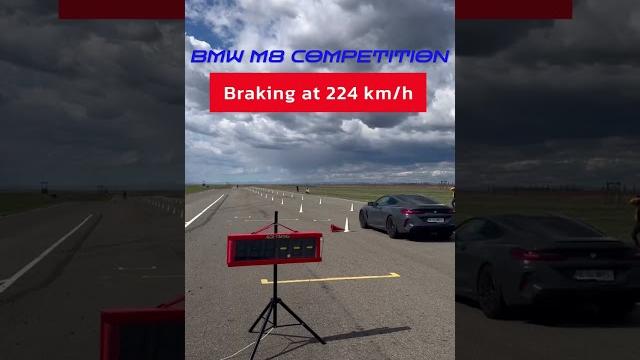 Emergency braking at 224 km/h - bmw m8 competition Emergency braking at 224 km/h - bmw m8 competition