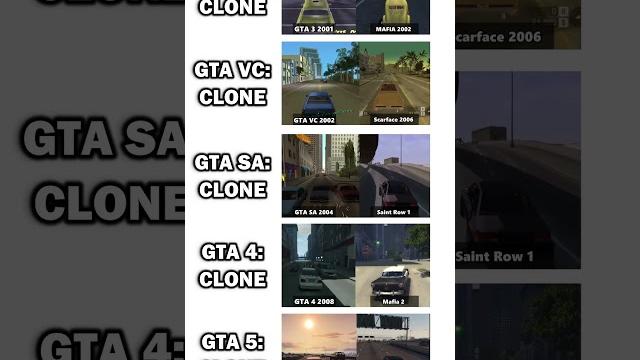 Gta 3 vs gta vc vs gta sa vs gta 4 vs gta 5 clones #pcbuild #pc #pcgaming #gamingpc #gpu #graphics Gta 3 vs gta vc vs gta sa vs gta 4 vs gta 5 clones #pcbuild #pc #pcgaming #gamingpc #gpu #graphics