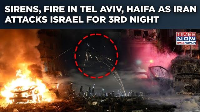 Iran strikes israel for 3rd night| siren, fire in haifa, tel aviv while idf rained hell on tehran Iran strikes israel for 3rd night| siren, fire in haifa, tel aviv while idf rained hell on tehran